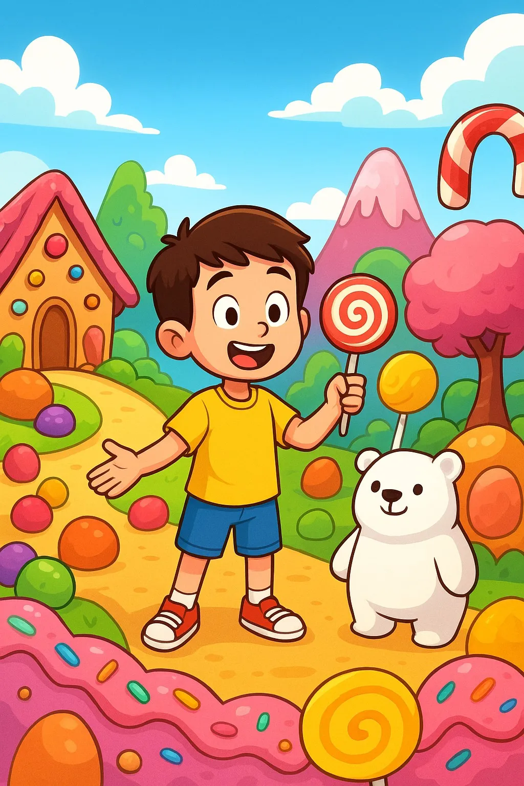 Cerita Hiburan Lucu: Petualangan Gibran di Dunia Permen Ajaib