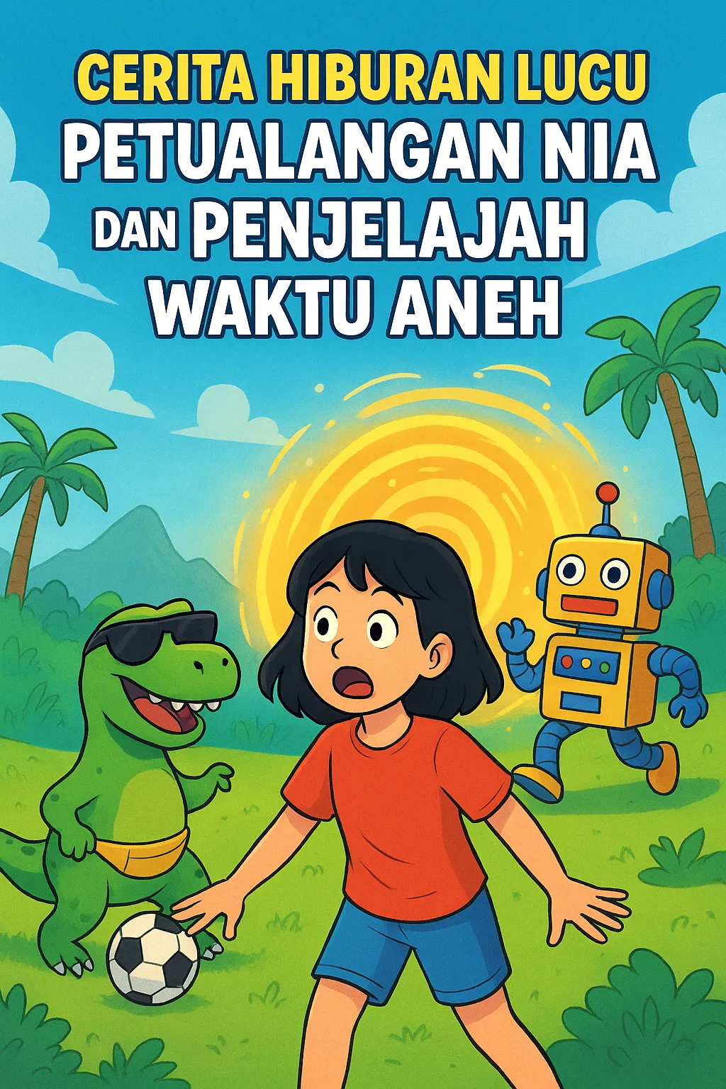 Cerita Hiburan Lucu: Petualangan Nia dan Penjelajah Waktu Aneh