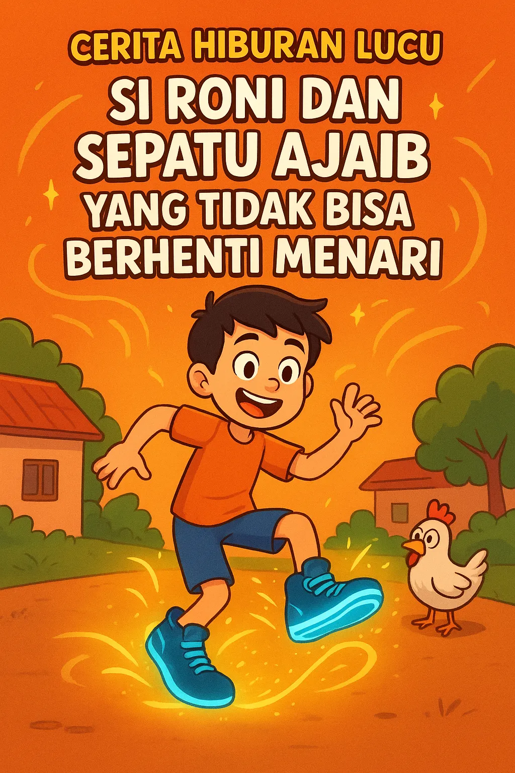 Cerita Hiburan Lucu: Si Roni dan Sepatu Ajaib yang Tidak Bisa Berhenti Menari
