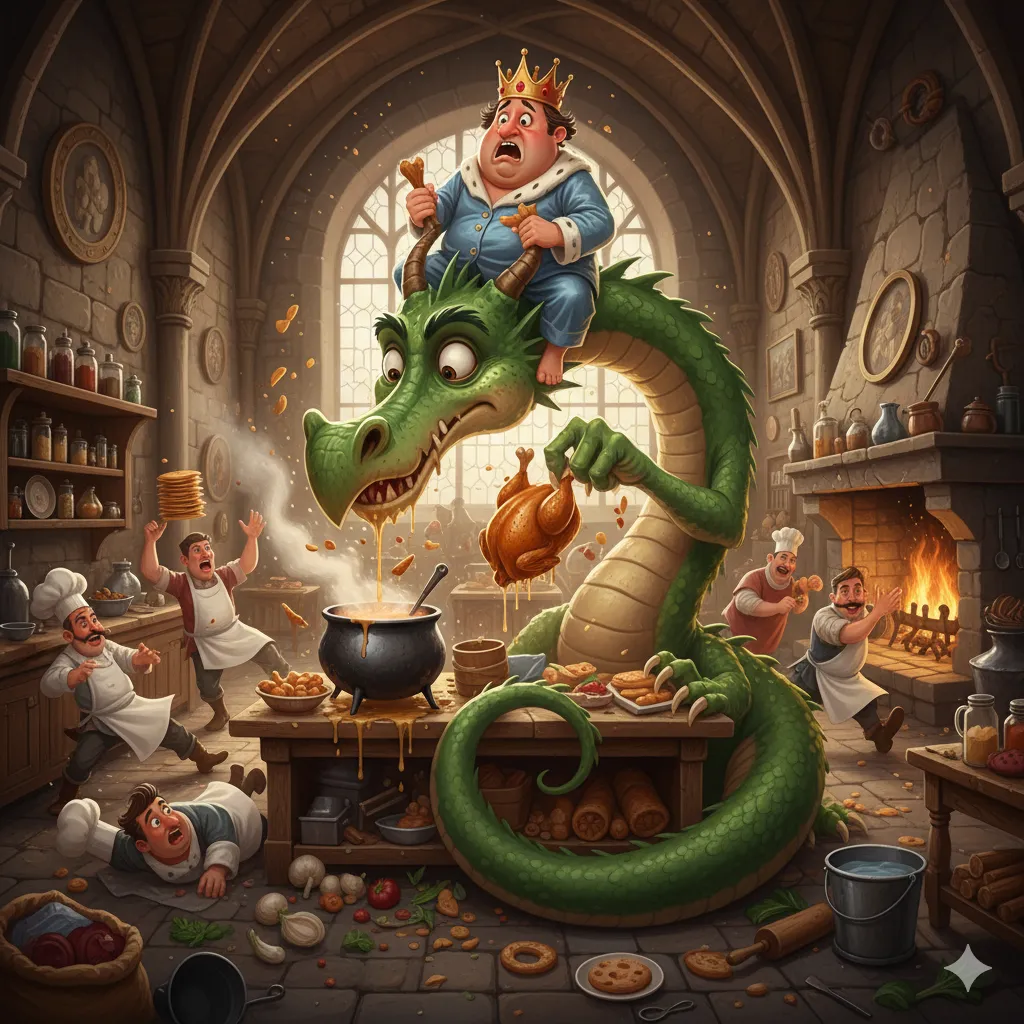 Ketika Naga Masuk Dapur Istana: Petualangan Lucu Sang Raja Pemalas